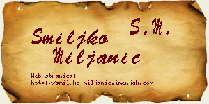 Smiljko Miljanić vizit kartica